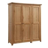 hastings oak triple full hanging wardrobe