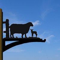 HANGING BASKET BRACKET in Sheep Design - Small