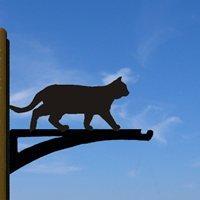 HANGING BASKET BRACKET in Prowling Cat Design - Small