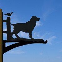 HANGING BASKET BRACKET in Docked Tail Field Spaniel Design - Small