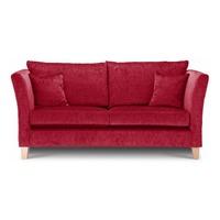 Hampton Fabric 3 Seater Sofa Red