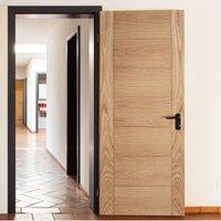 Hampshire 7 Panel Oak Flush Door, Prefinished