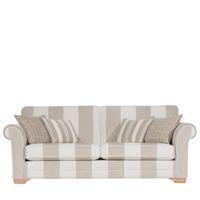 Harborough 4 Seater Standard Back Sofa, Natural and Caramel