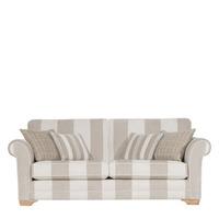 Harborough 3 Seater Standard Back Sofa, Natural and Caramel