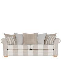 Harborough 4 Seater Pillow Back Sofa SPLIT, Natural and Caramel