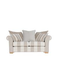 harborough 2 seater pillow back sofa natural and caramel