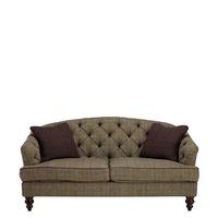 harris tweed leather dalmore petit sofa bracken herringbone