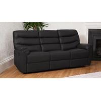 halewood 3 seat reclining sofa black