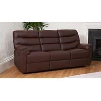 Halewood 3 seat reclining sofa brown