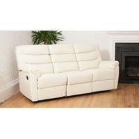 halewood 3 seat reclining sofa cream