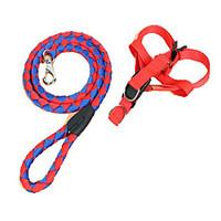 Harness Leash Portable Adjustable Safety Color Block Nylon Random Color