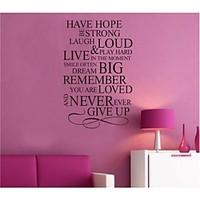 Have Hope Inspirational Quote Wall Decal Zooyoo8033 Decorative DIY Removable Vinyl Wall Sticker