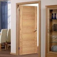 Hampshire 7 Panel 30 Minute Fire Rated Oak Flush Fire Door, Prefinished