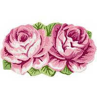 Hand Hooked Rose Bedroom Rug