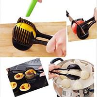 Hand-held Lemon Onion Tomato Fruit Slicer Chopper Cutter Food Clips Kitchen Tool