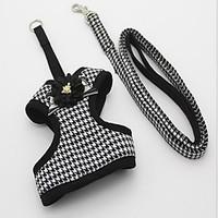 harness leash adjustable plaidcheck british fabric