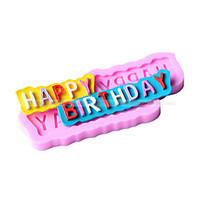 Happy-birthday Shape Fondant Mold Cake Decoration Mold