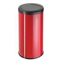 hailo big bin touch 45 steel coated waste bin 45 litres red