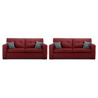 Hamont 3 and 2 Seater Suite Red