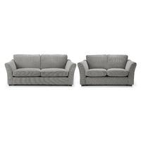 hamilton fabric 3 and 2 seater suite florida grey