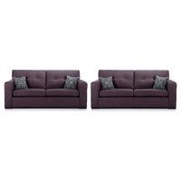 hamont 3 and 2 seater suite plum