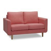 Harry Fabric 2 Seater Sofa Salmon Pink