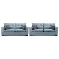 hamont 3 and 2 seater suite blue