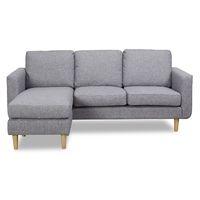 Harry Fabric Corner Chaise Sofa Peppered Grey