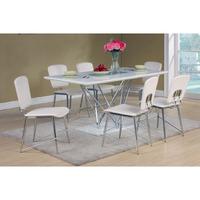 Hagley White High Gloss Top Dining Table And 6 Dining Chairs
