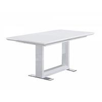 Hayley Extendable Dining Table Rectangular In White High Gloss