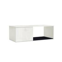Haven Coffee Table In White With High Gloss Fronts And 1 Door