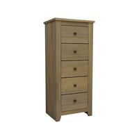 havana pine 5 drawer chest