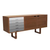 harmonia walnut sideboard grey