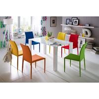 Hanna Rectangular Glass Dining Table With 4 Mila Chairs