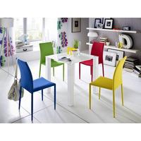 Hanna Square Glass Dining Table With 4 Mila Chair