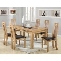 Harvard Solid Oak Dining Table with 6 Chairs