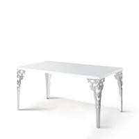 Hazel Dining Table Rectangular In White Gloss With Chrome Legs