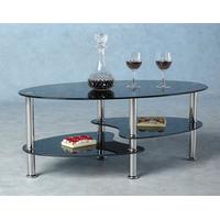 harveys coffee table in black glass