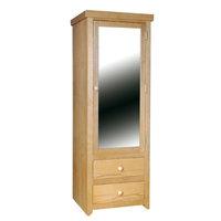 Hamilton Wooden Mirrored Wardrobe In Mellow Oak Effect