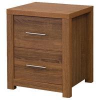 Havana Oak 2 Drawer Bedside