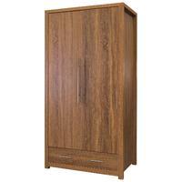 havana oak 2 door 1 drawer wardrobe