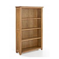Hailey Solid Oak Finish High Bookcase With 4 Shelf