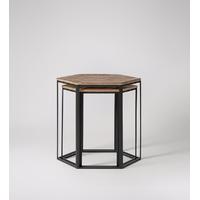 Havier side table set in charcoal