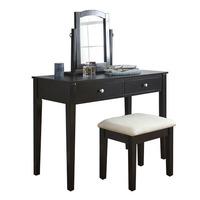 Hattie Dressing Table Set Black