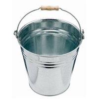 Harris 13 Litre Galvanised Steel Bucket Pail with Wooden Handle