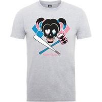 Harley Quinn Skull Emblem Grey Mens T Shirt Batman Suicide Squad Official DC Comics Merchandise XXL