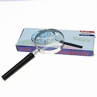 handheld 6x 60mm metal round glass magnifier