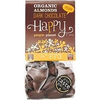 Happy People Planet Organic Almonds in Dark Chocolate Bag 120 g (Pack of 2)