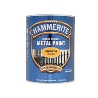 Hammerite 5084878 Hammerite Metal Paint, 5 Liter, Smooth Yellow