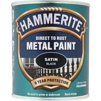 Hammerite SATBL750 750ml Direct to Rust Satin Finish - Black